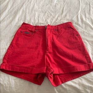 Red vintage shorts